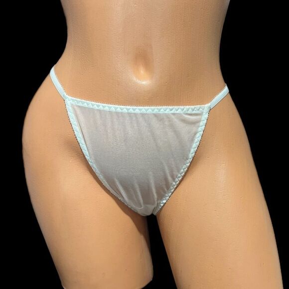 Victoria's Secret Other - Victoria's Secret RARE Hard to find Sheer Mesh Thong Panty White Large